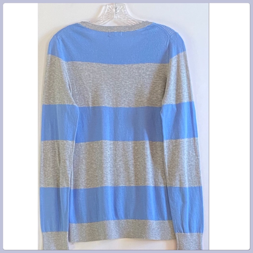 Glittering Old Navy Blue & Gray Strip Sequin Sweater - Picture 4 of 8